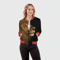 Женский бомбер 3D Лев - фото 2