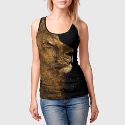 Женская майка 3D Лев - фото 2