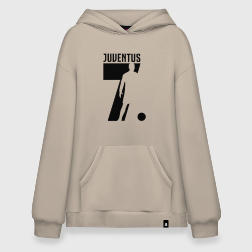 Худи SuperOversize хлопок Ronaldo juve sport, цвет миндальный