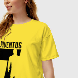 Женская футболка хлопок Oversize Ronaldo juve sport - фото 2