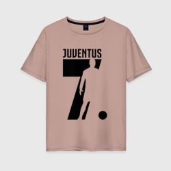 Женская футболка хлопок Oversize Ronaldo juve sport