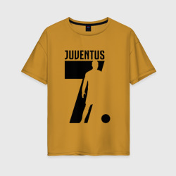 Женская футболка хлопок Oversize Ronaldo juve sport