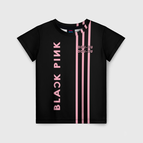 Детская футболка с принтом Blackpink, вид спереди №1