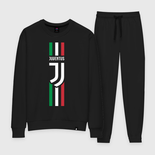 Женский костюм хлопок Juventus Italy, цвет черный