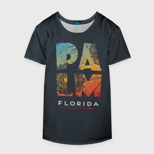 Накидка на куртку 3D Palm Florida Surfing Time, цвет 3D печать - фото 4