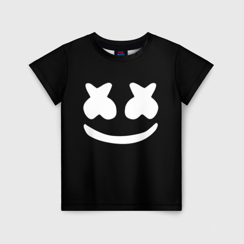 Детская футболка 3D Marshmello black Фото 01 Детская футболка 3D Marshmello black Фото 01