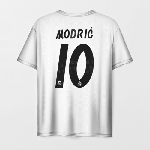 Мужская футболка 3D с принтом Modric home 18-19, вид сзади #1