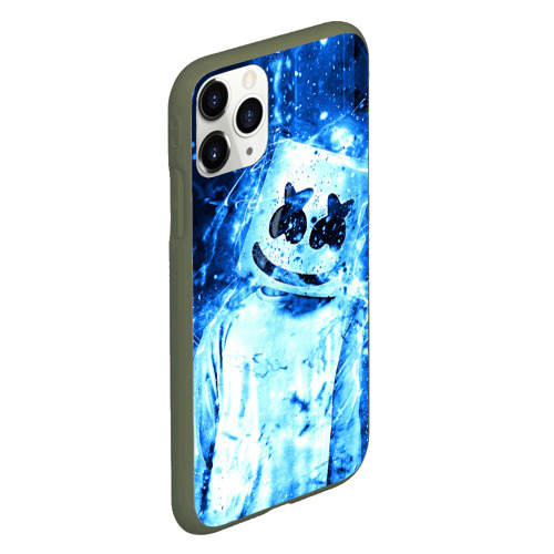 Чехол для iPhone 11 Pro матовый Marshmello, цвет темно-зеленый - фото 3