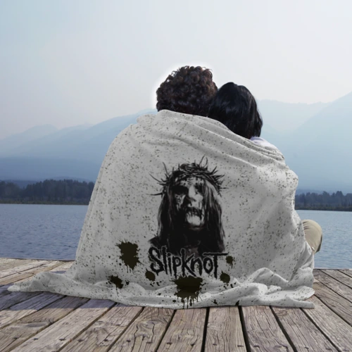 Плед 3D с принтом Slipknot, вид сбоку #3