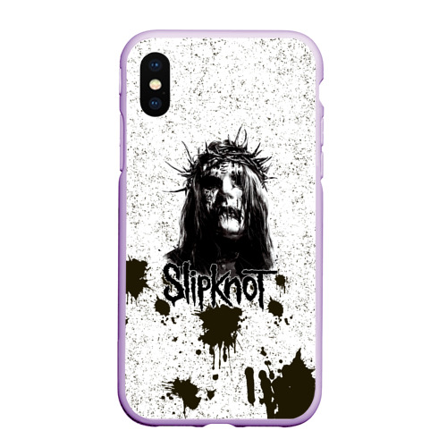 Чехол для iPhone XS Max матовый Slipknot, цвет сиреневый