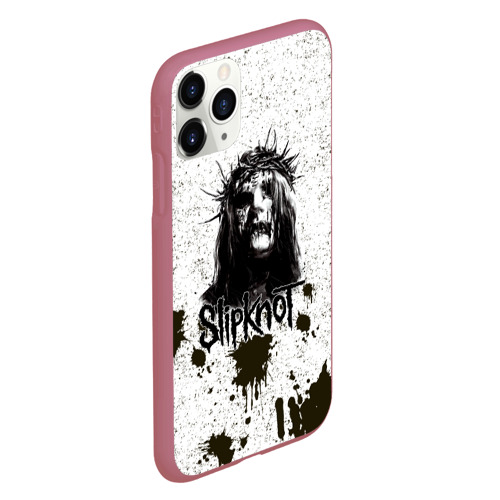 Чехол для iPhone 11 Pro матовый Slipknot, цвет малиновый - фото 3