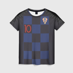 Женская футболка 3D Modric away WC 2018