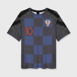 Женская футболка oversize 3D Modric away WC 2018