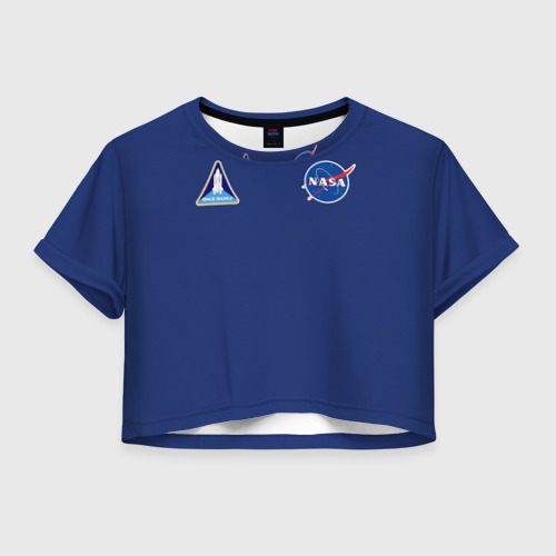Женская футболка Crop-top 3D NASA, цвет 3D печать
