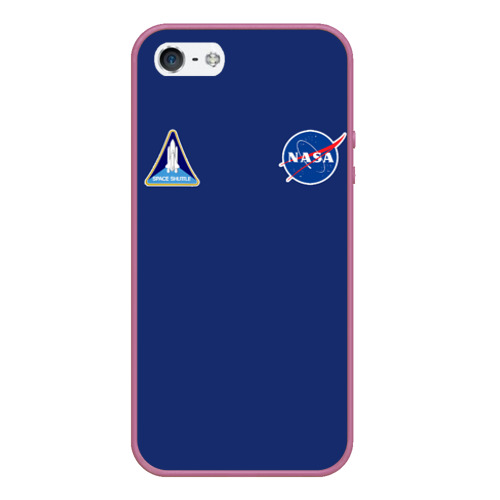 Чехол для iPhone 5/5S матовый NASA, цвет розовый