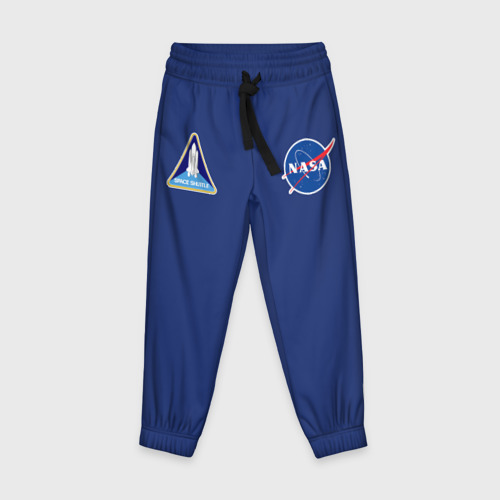 Детские брюки 3D с принтом NASA, вид спереди #2
