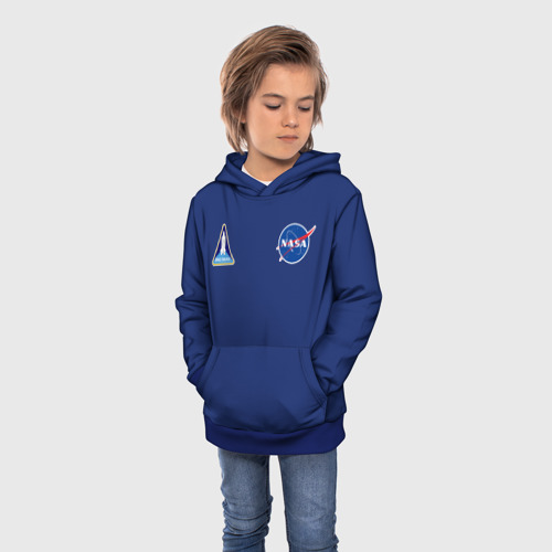Детская толстовка 3D NASA, цвет синий - фото 3