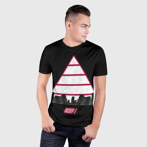 Мужская футболка 3D Slim Triangle, цвет 3D печать - фото 3