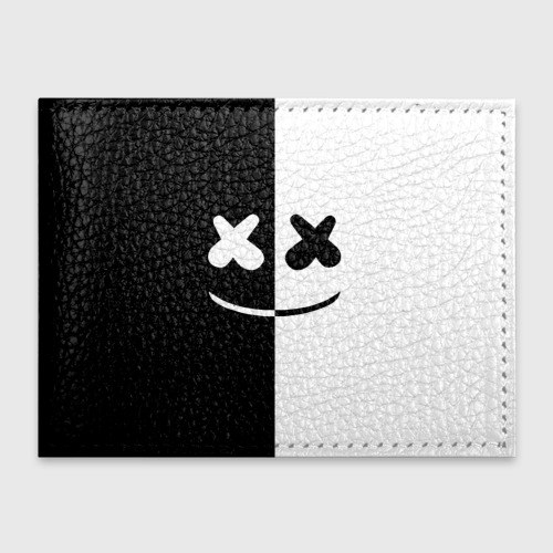 Обложка для студенческого билета Marshmello black & white, цвет черный