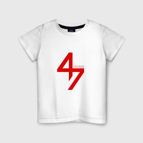Детская футболка хлопок Agent 47 hitman, цвет белый