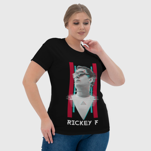 Женская футболка 3D Rickey F Glitch, цвет 3D печать - фото 6