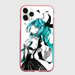 Чехол для iPhone 11 Pro Max матовый Акварель Mika Hatsune