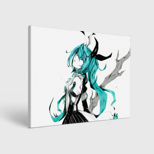 Холст прямоугольный Акварель Mika Hatsune