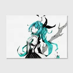 Холст прямоугольный Акварель Mika Hatsune - фото 2
