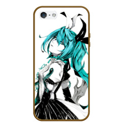 Чехол для iPhone 5/5S матовый Акварель Mika Hatsune