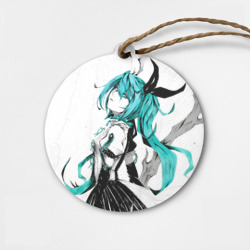 Деревянная игрушка круг Акварель Mika Hatsune