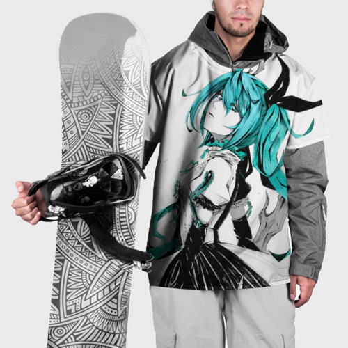 Накидка на куртку 3D Акварель Mika Hatsune, цвет 3D печать