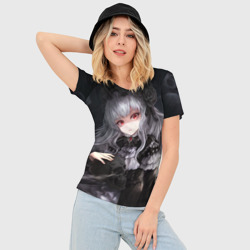Женская футболка 3D Slim Темная Хатсуне Мику - фото 2