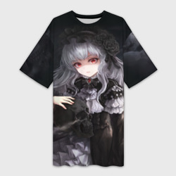 Платье-футболка 3D Темная Хатсуне Мику