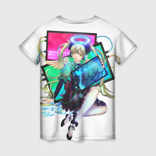 Женская футболка 3D Яркая Хатсуне Мику, цвет 3D печать - фото 2