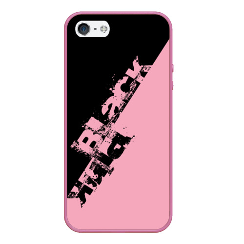 Чехол для iPhone 5/5S матовый Blackpink блекпинк, цвет малиновый