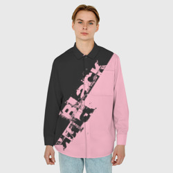 Мужская рубашка oversize 3D Blackpink блекпинк - фото 2