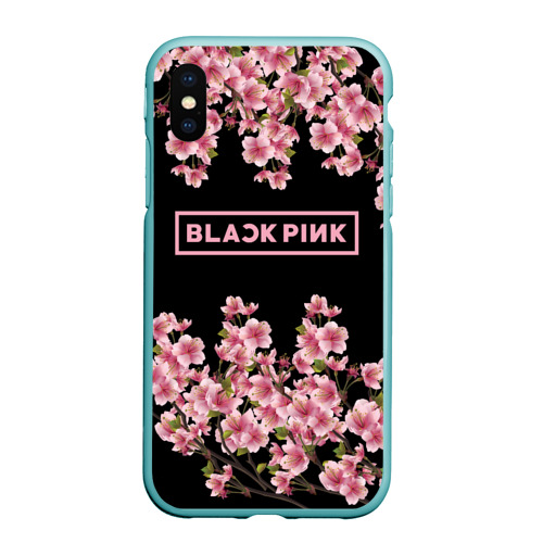 Чехол для iPhone XS Max матовый Blackpink Sakura, цвет мятный