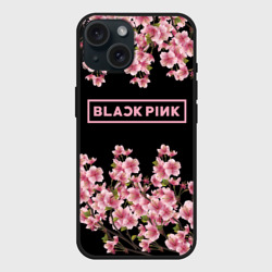 Чехол силиконовый для Apple iPhone 15 матовый Blackpink Sakura