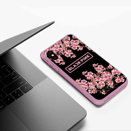 Чехол для iPhone XS Max матовый Blackpink Sakura, цвет розовый - фото 5