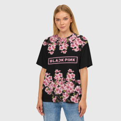 Женская футболка oversize 3D Blackpink Sakura - фото 2