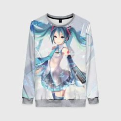 Женский свитшот 3D Сияние Мика Хацуне