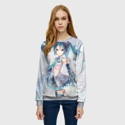 Женский свитшот 3D Сияние Мика Хацуне - фото 2