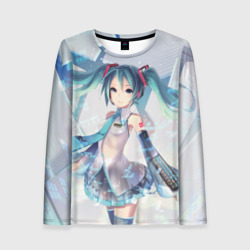 Женский лонгслив 3D Сияние Мика Хацуне