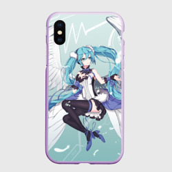 Чехол для iPhone XS Max матовый Хацунэ Мику с ангельскими крыльями