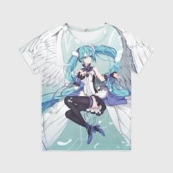 Детская футболка 3D Хацунэ Мику с ангельскими крыльями