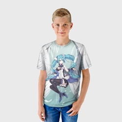 Детская футболка 3D Хацунэ Мику с ангельскими крыльями - фото 2