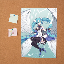 Постер Хацунэ Мику с ангельскими крыльями - фото 2