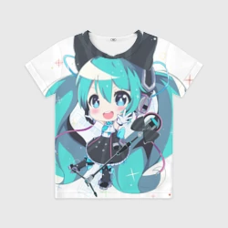 Детская футболка 3D Взрывная Мику