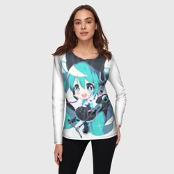 Женский лонгслив 3D Взрывная Мику - фото 2