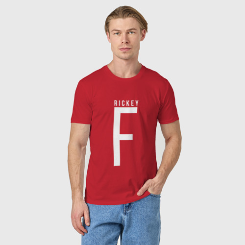Мужская футболка хлопок Rickey F, цвет красный - фото 3